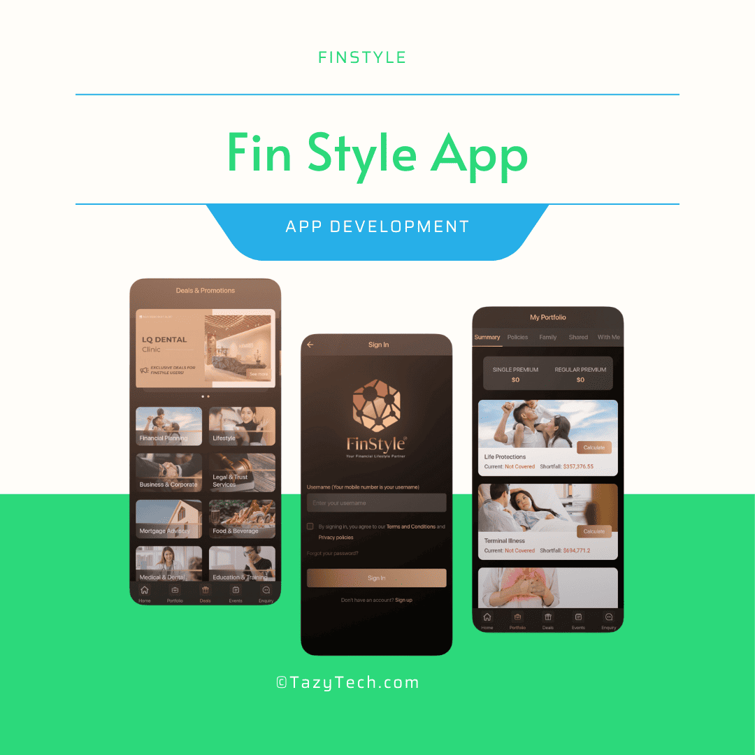 Mobile App Development Portfolio of Tazy Tech